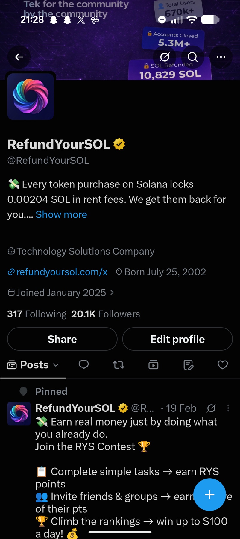 RefundYourSOL — after, 20.1K followers